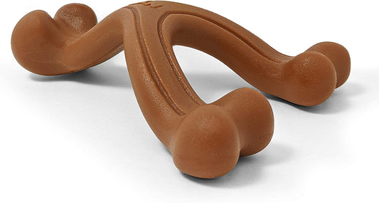 Nylabone Ergonomic Wishbone Power Chew Toy for Aggressive Chewers, BISON Flavor, Small (up to 25 lbs), 1 Count