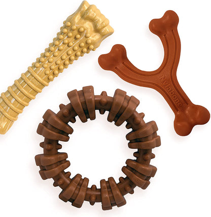 Nylabone Ergonomic Wishbone Power Chew Toy for Aggressive Chewers, BISON Flavor, Small (up to 25 lbs), 1 Count